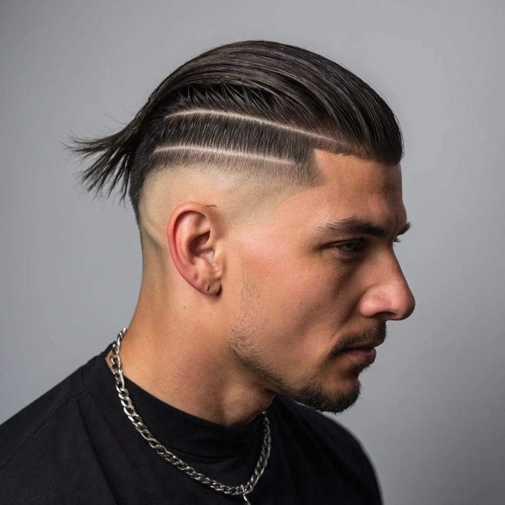 Drop Fade with Mullet Twistshort modern mu