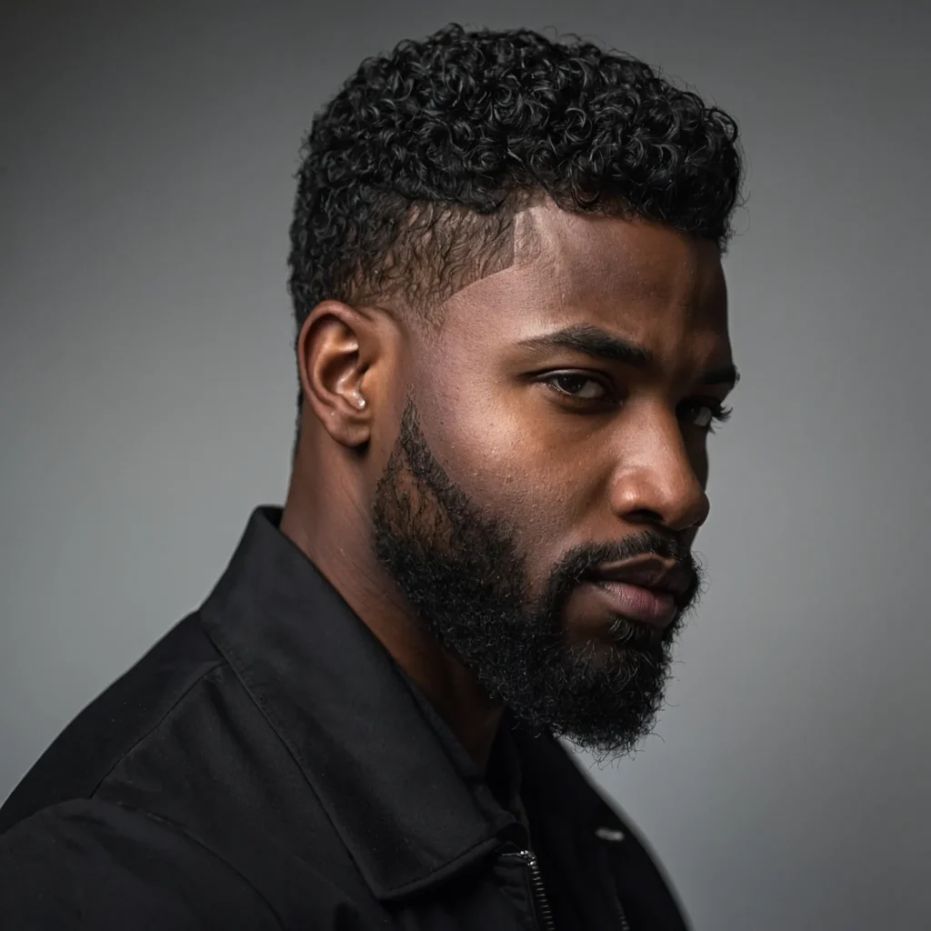 Drop Fade with Shadow BeardSubtle shadow bear