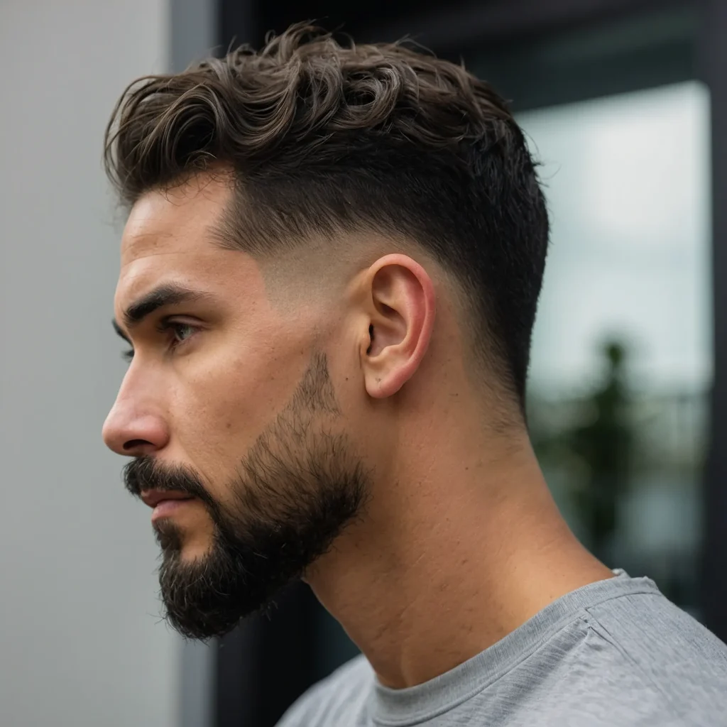 Drop Fade with Soft WavesSoft natural waves