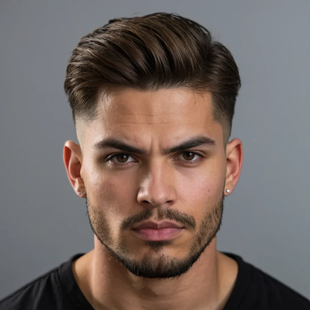 Drop Fade with Temple EdgeUpDefined temple li