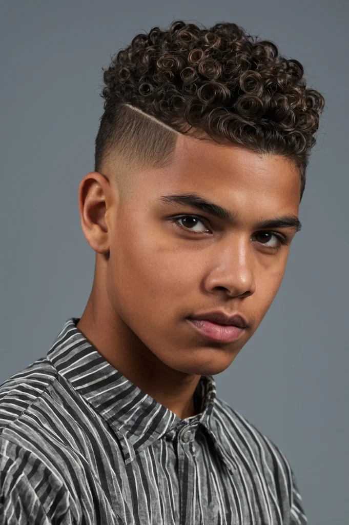 Fade with Twists or Sponge Curlsboy with sh