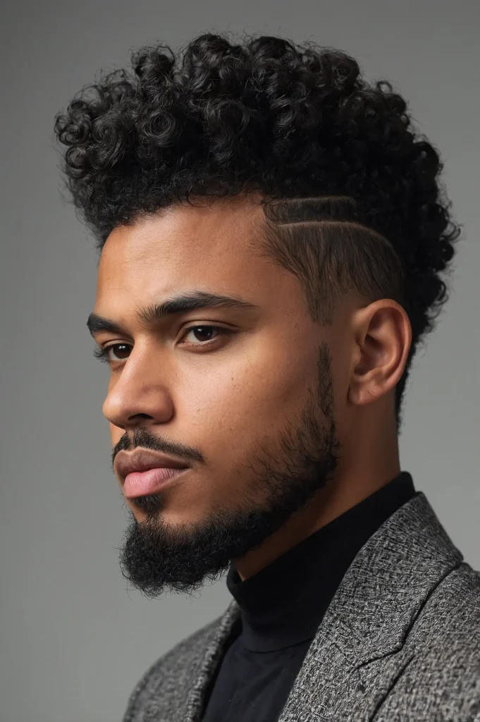 Fluffy TwistOut with Clean Taper Fademan wi