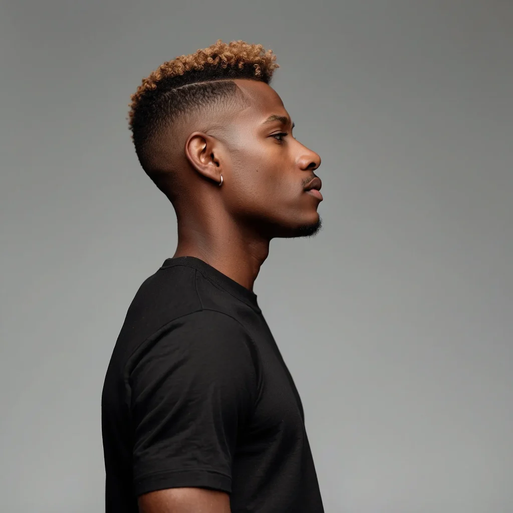 High Drop Fademodern Black male model wit