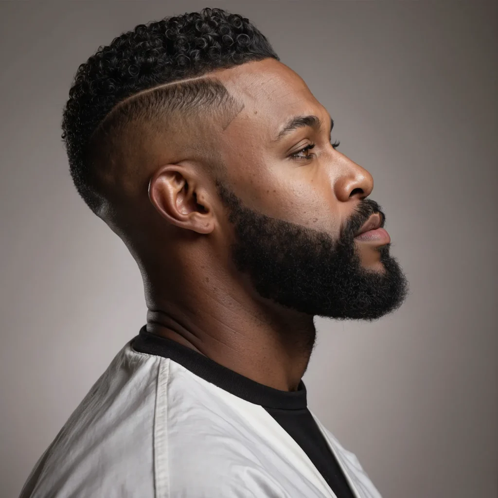 High Fade with Beard BlendBlack man with