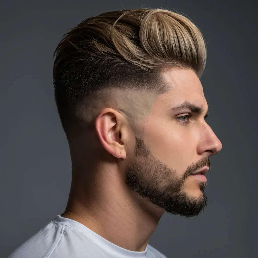 High Fade with Blowout StyleBlowdried volume