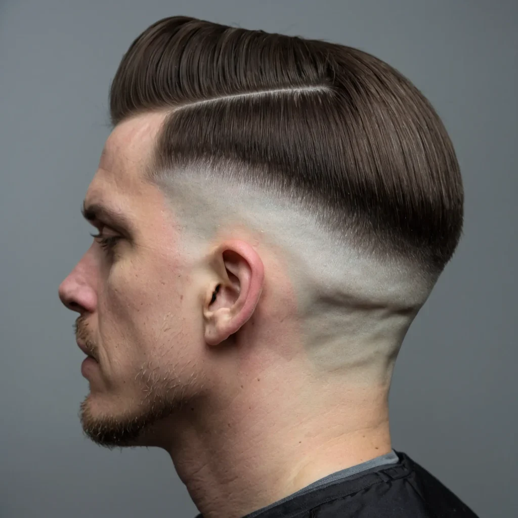High Fade with Flat TopSquared geometric top