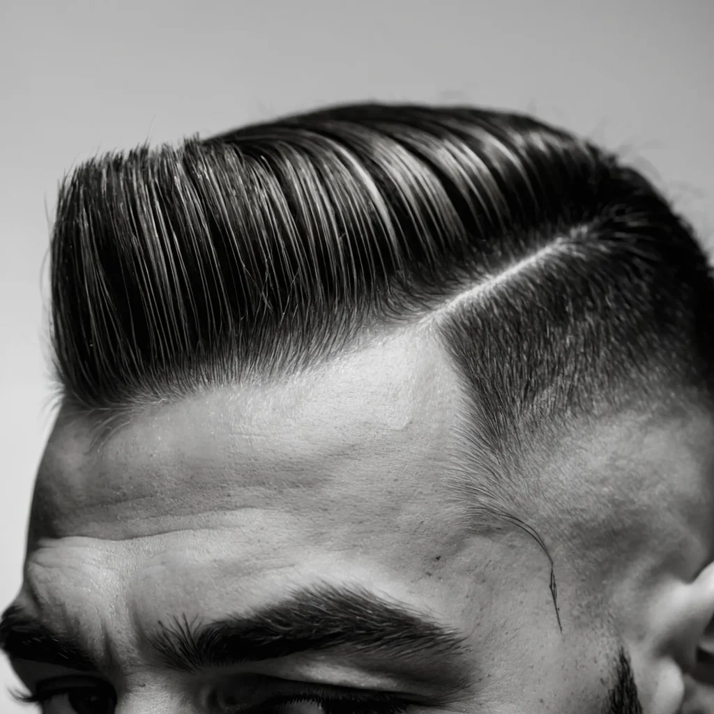 High Fade with Hard Partrazorsharp hard par