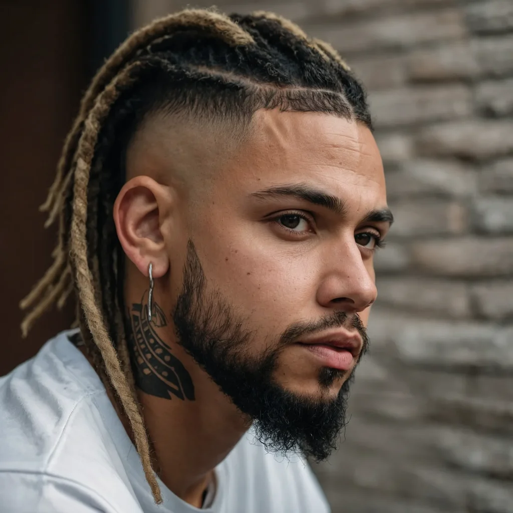 High Fade with Short DreadsTidy thick dreads