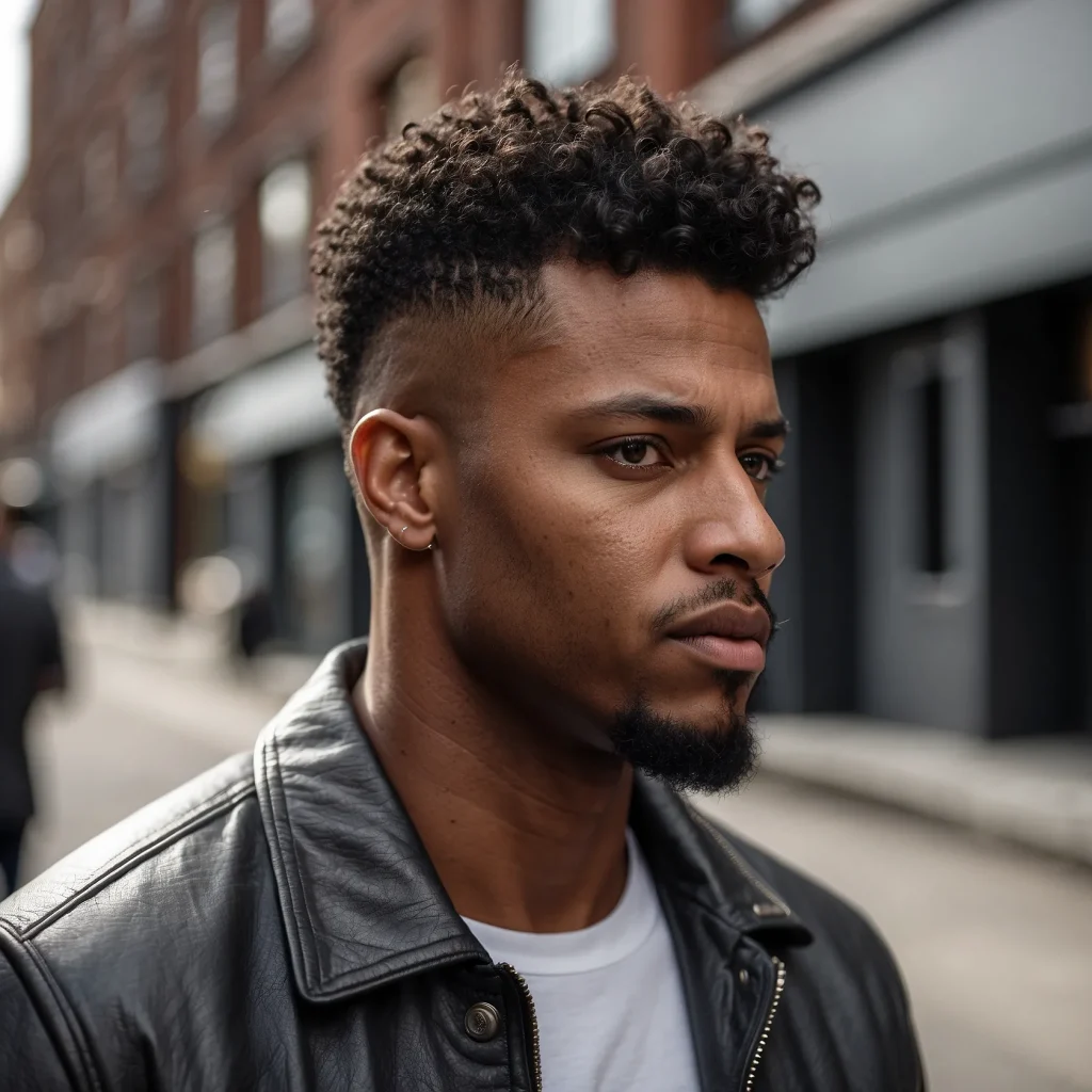 High Fade with Textured Topstylish Black ()
