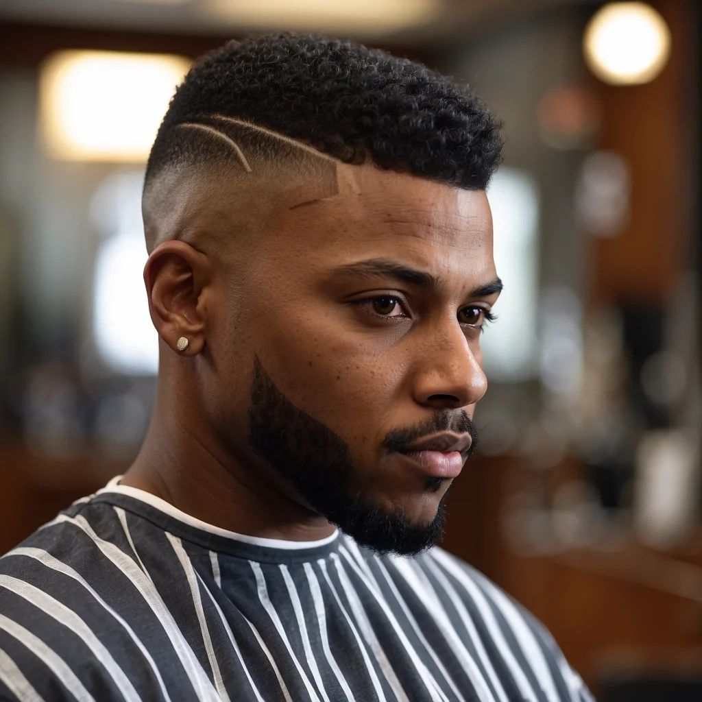 High Skin Fade with EdgeUpsharplooking Bl