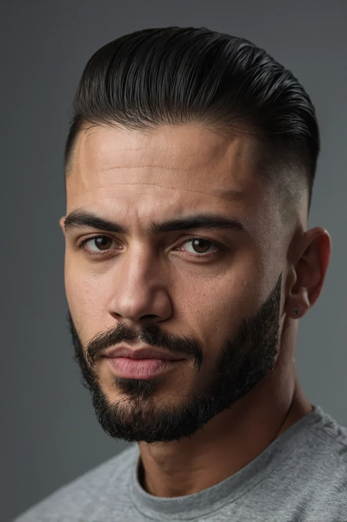 High Skin Fade with Slick BackMan with long s