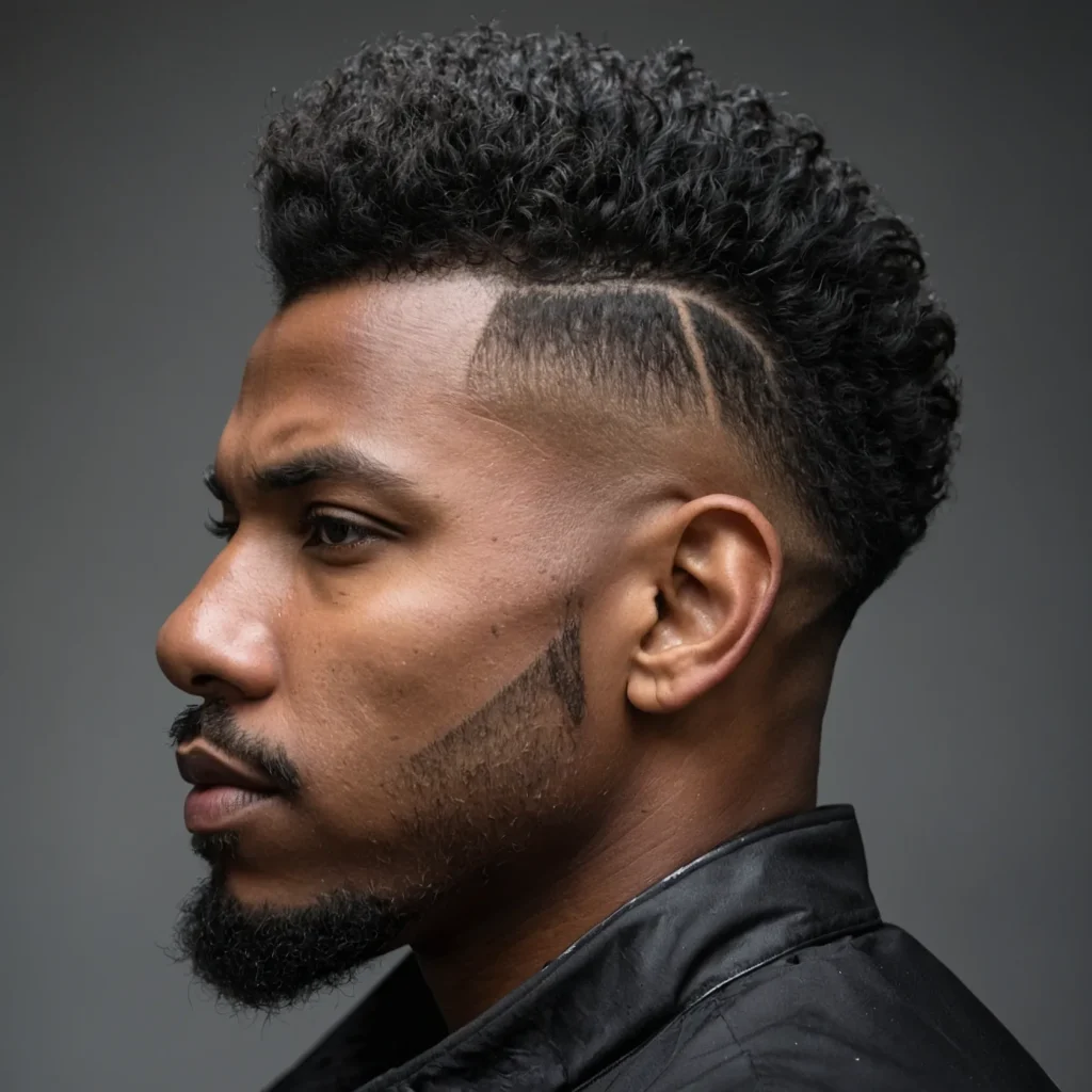 High Taper Fade with Afro MohawkMohawk silhou