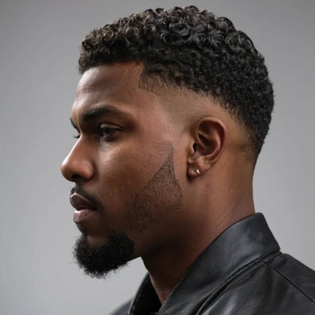 High Taper Fade with Burst Styleburststyle