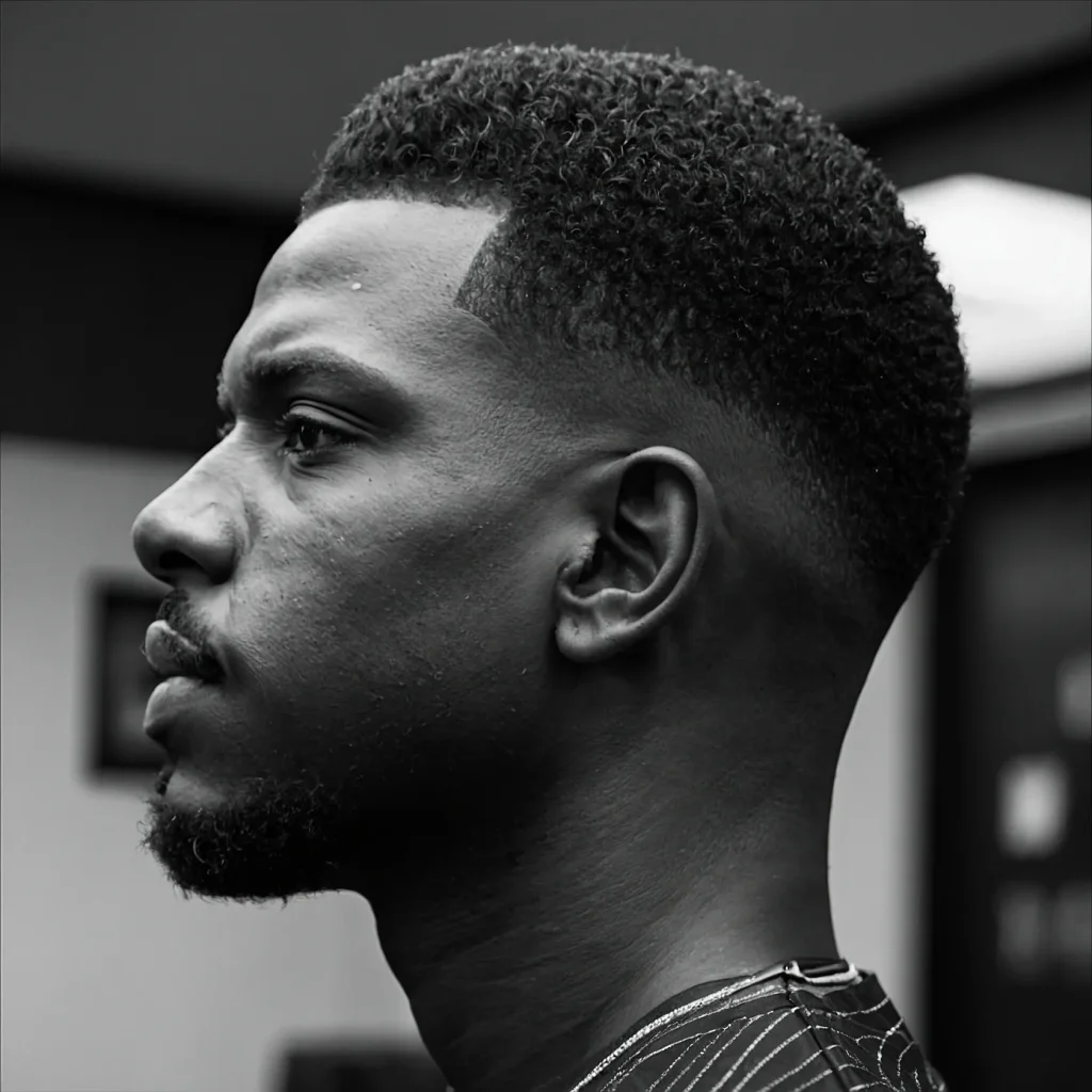 High Taper Fade with Flat Topsquared flat t