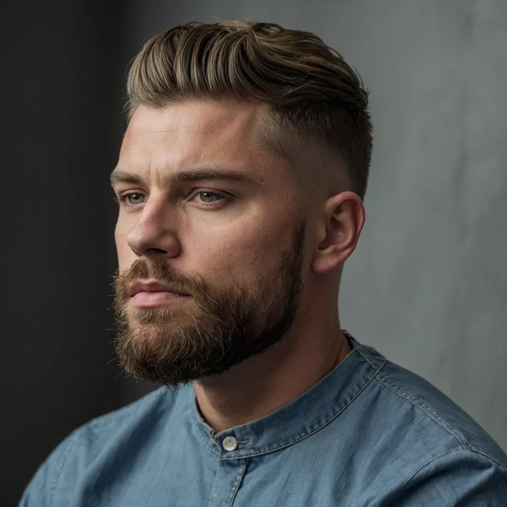 High Taper Fade with Natural LookNatural str