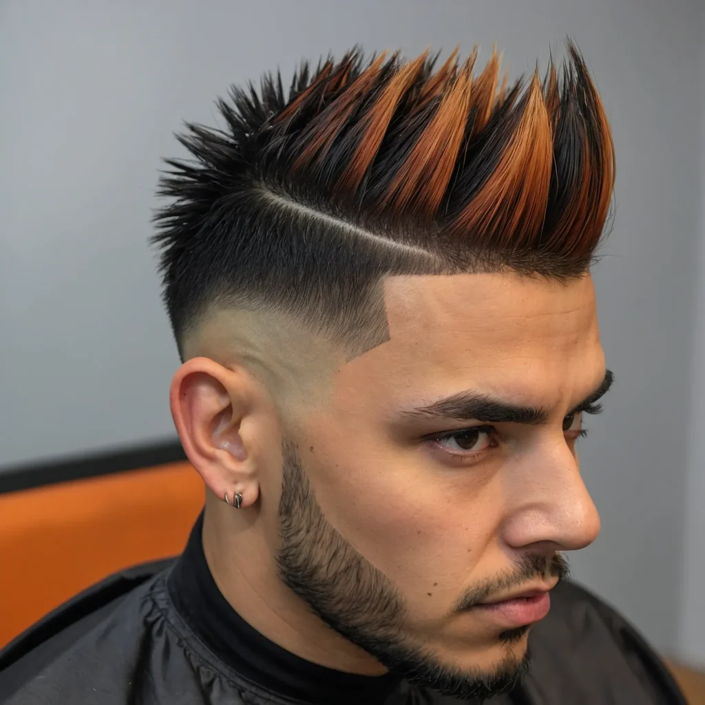 High Taper Fade with Spiky HairShort spikes s