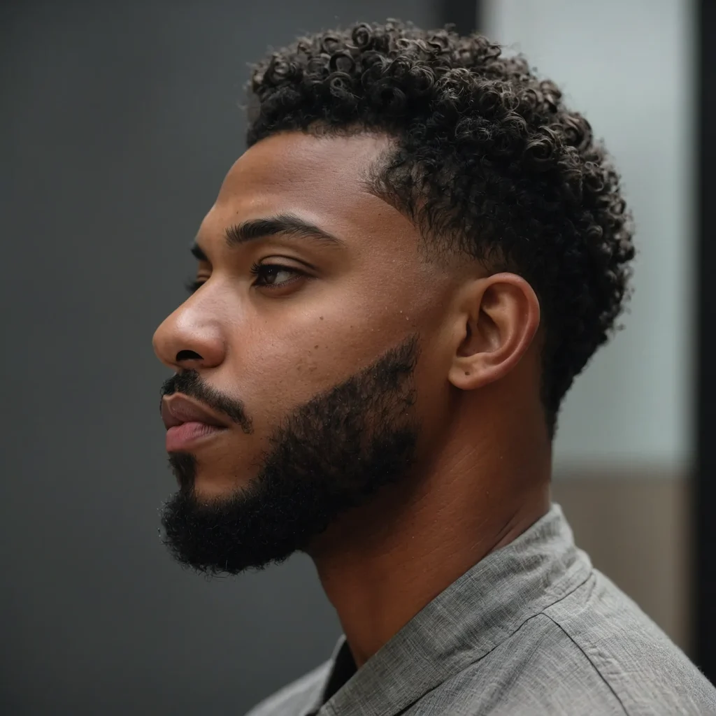High Taper Fade with TwistOut TopBlack man