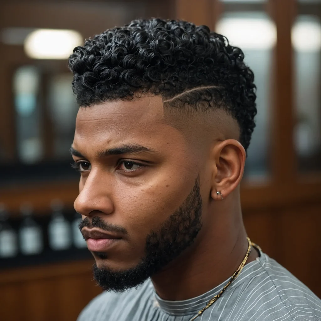High Taper Fade with Twisted Frohawkstrip o