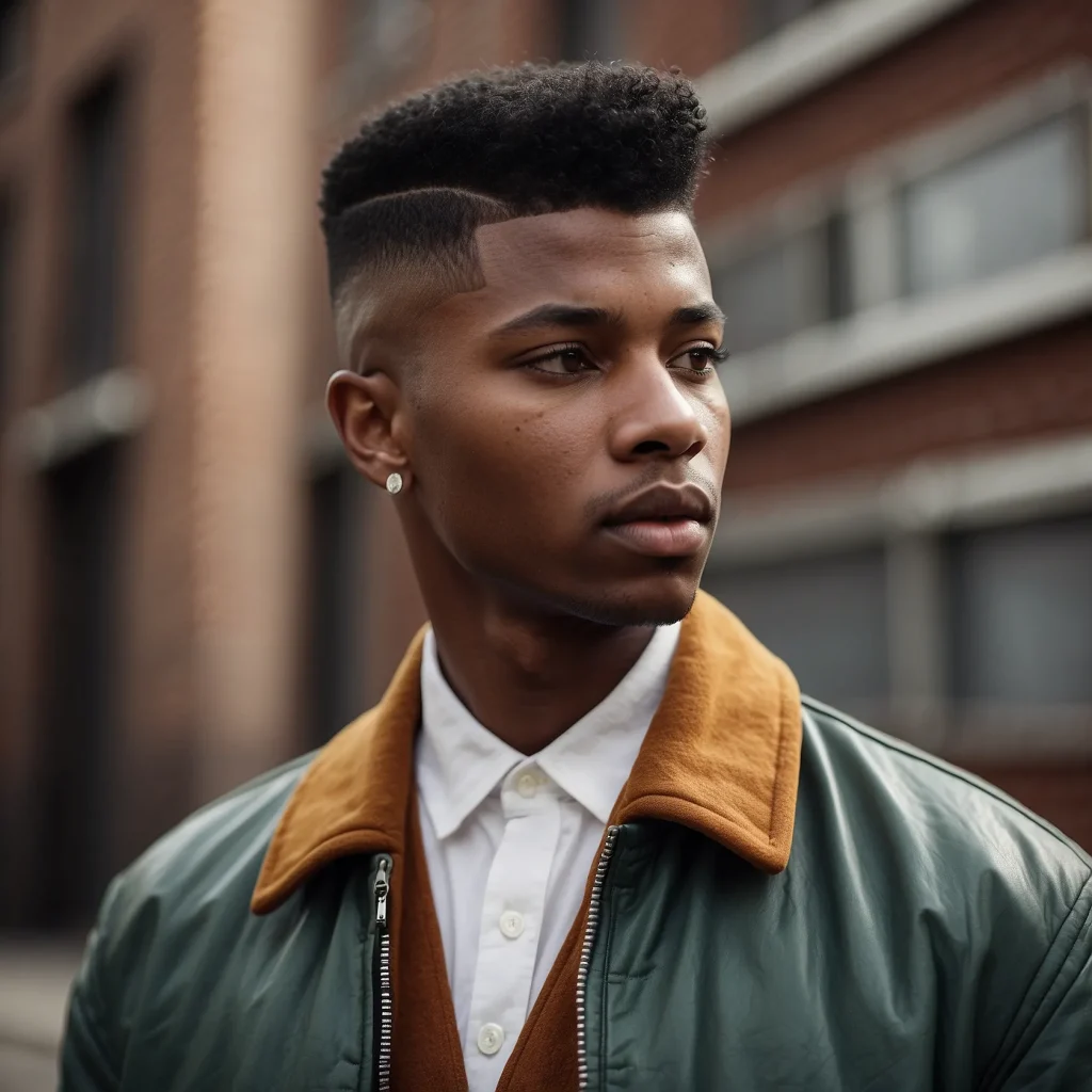 High Top Fadeyoung Black man with tall
