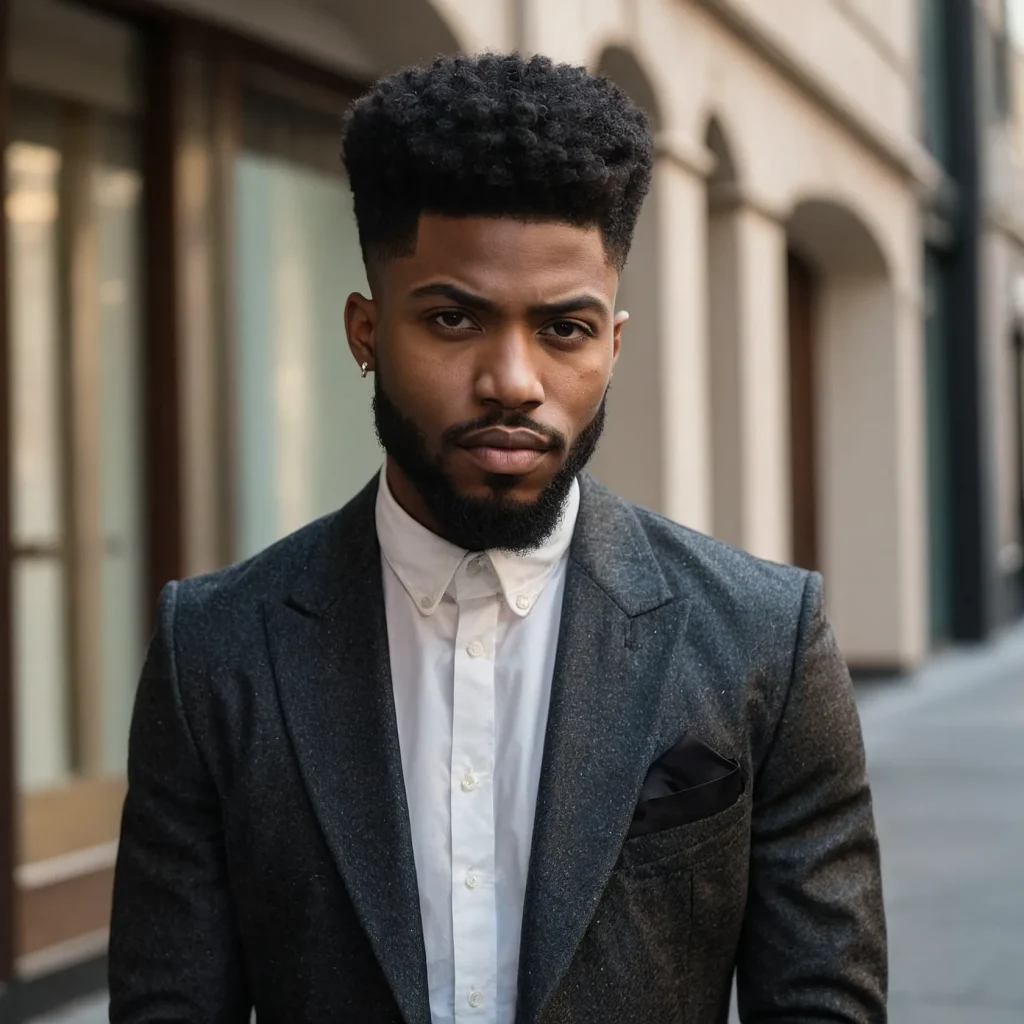 Low Drop Fade Afro Taper with ShapeUpPrompt B
