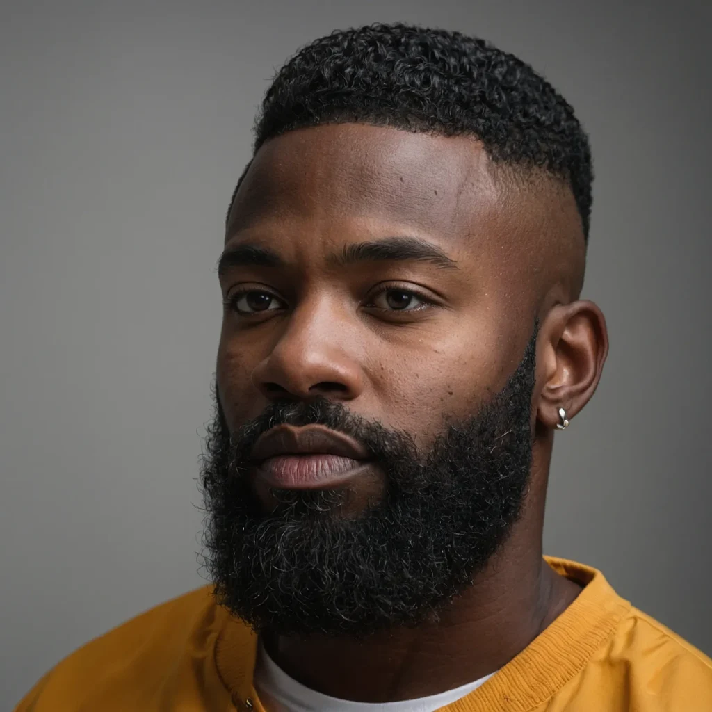Low Drop Skin Fade with Beard BlendPrompt Bl
