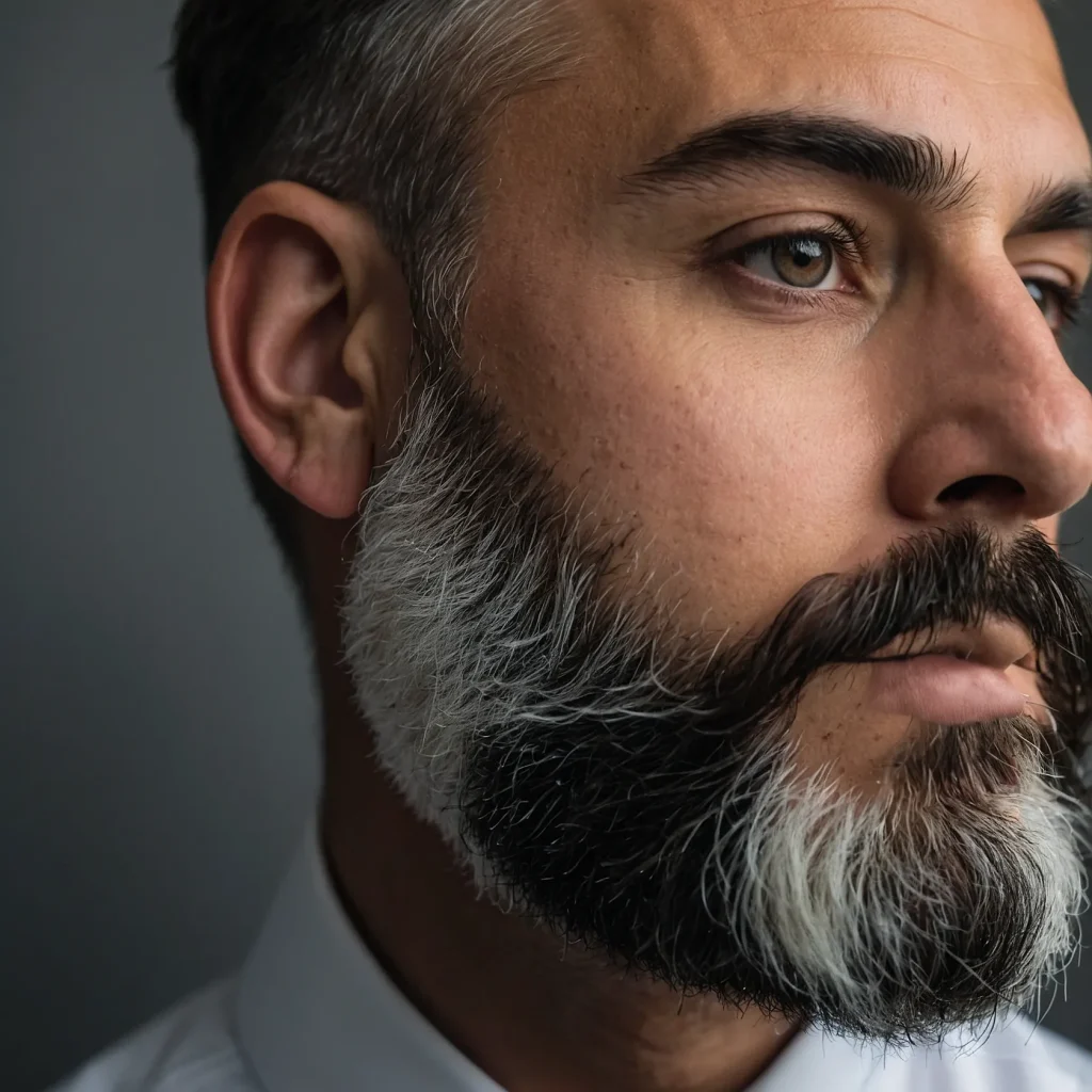 Low Fade with Beard BlendBeard seamlessly con