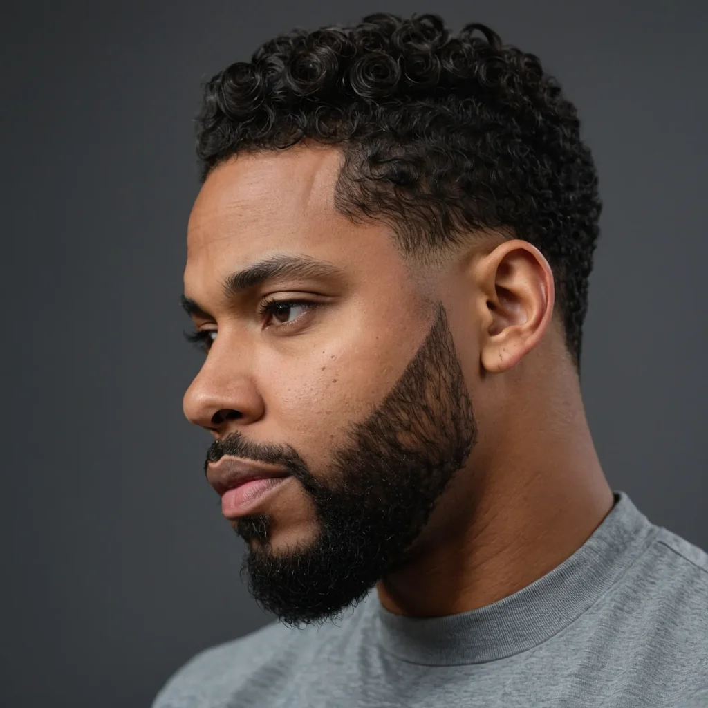 Low Fade with Defined CoilsBlack man with s