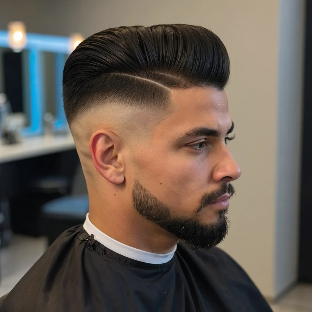 Low Fade with Flat TopEvenly trimmed flat top