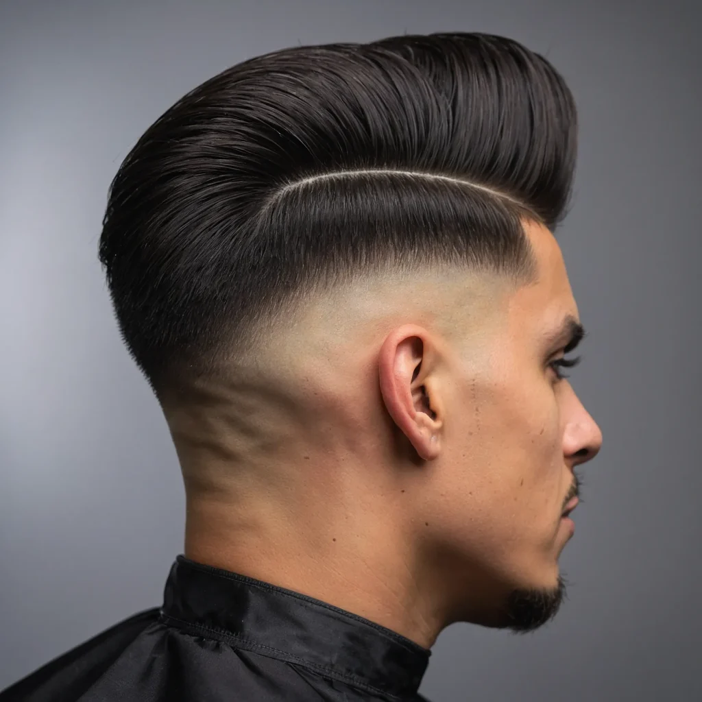 Low Fade with Flat TopEvenly trimmed flat top ()