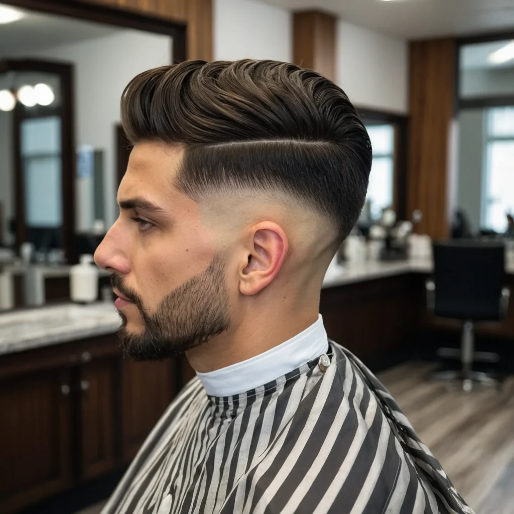 Low Fade with MediumLength TopLonger top styl