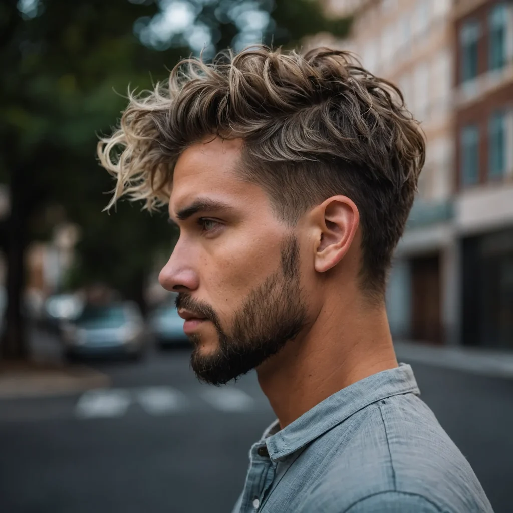 Low Fade with Natural WavesMessy waves kept l