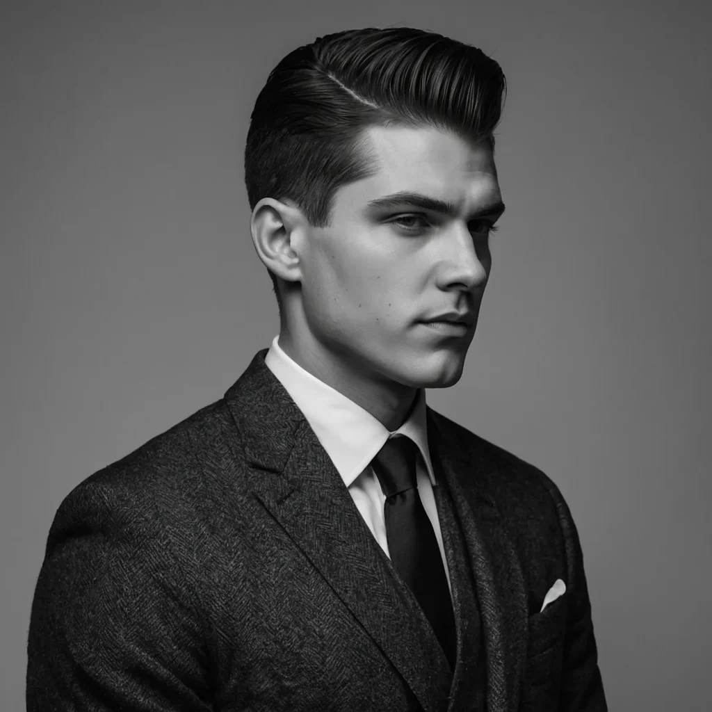 Low Fade with Side PartDefined side part with
