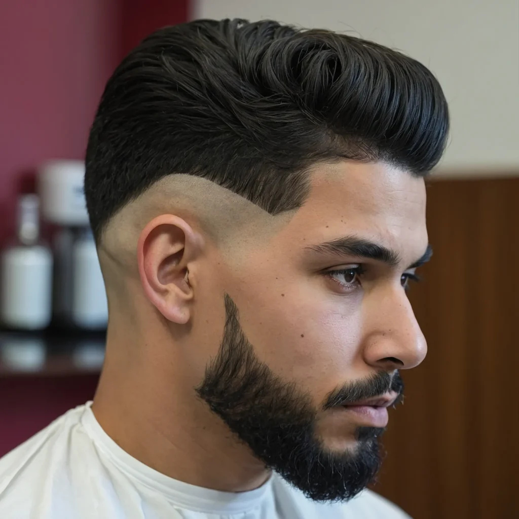 Low Fade with Tapered SideburnsClean fade wit