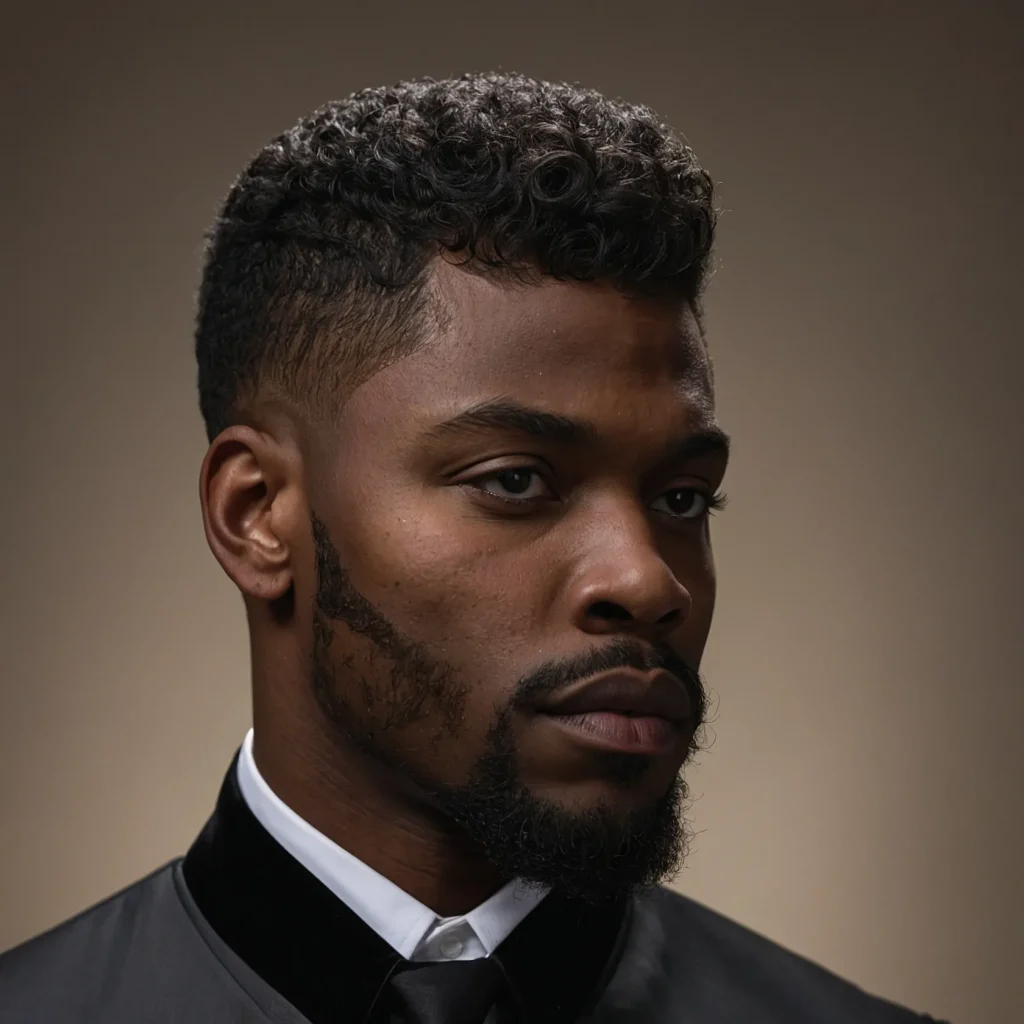 Low Fade with Tapered Sideburnscrisp low f