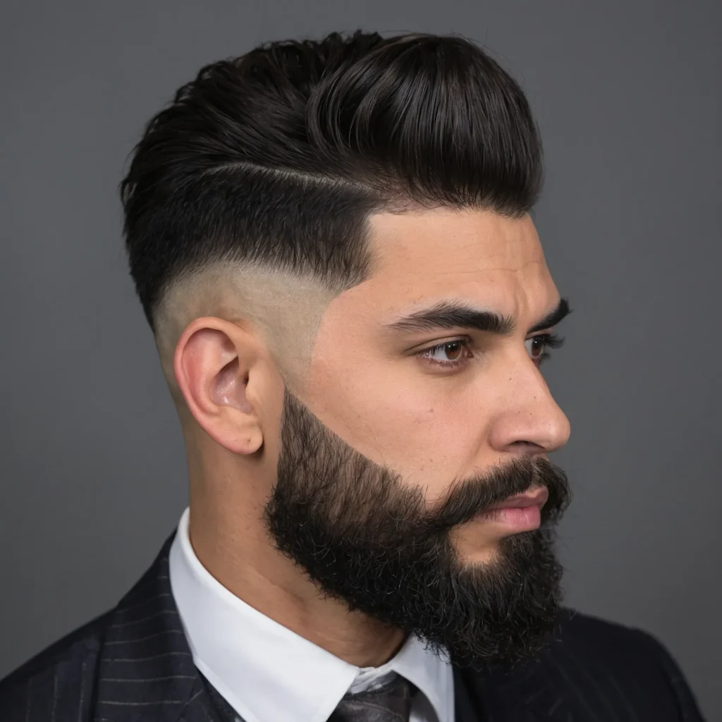 Low Fade with Temple TaperTemple aregently