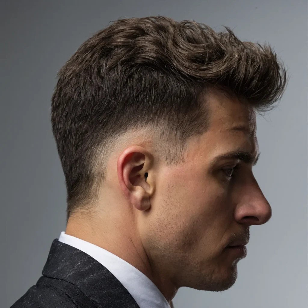 Low Fade with Textured CropChoppy texture on