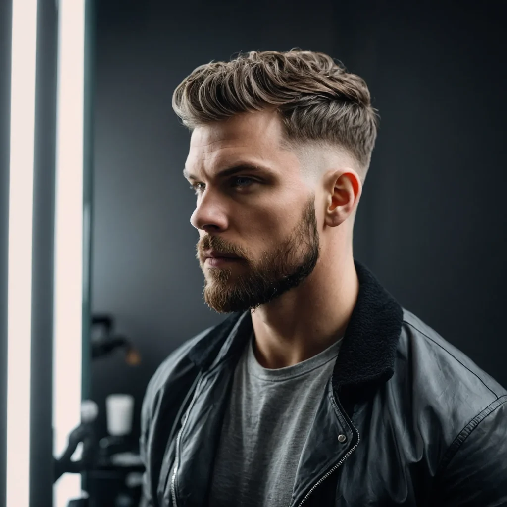 Low Fade with Textured WavesMessy yet control