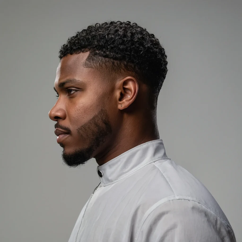 Mid Fade with Drop CurveBlack man with dr