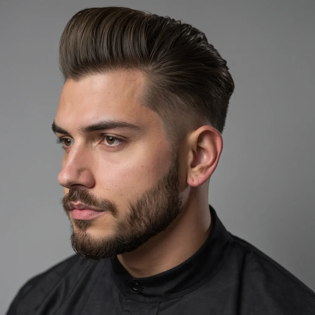 Mid Taper Fade with BrushedUp Topvoluminous