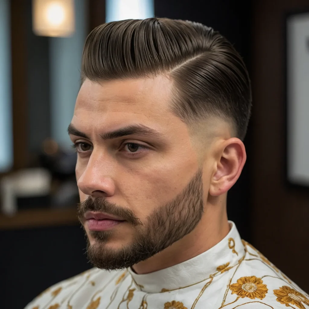 Mid Taper Fade with Comb Overcleancut comb