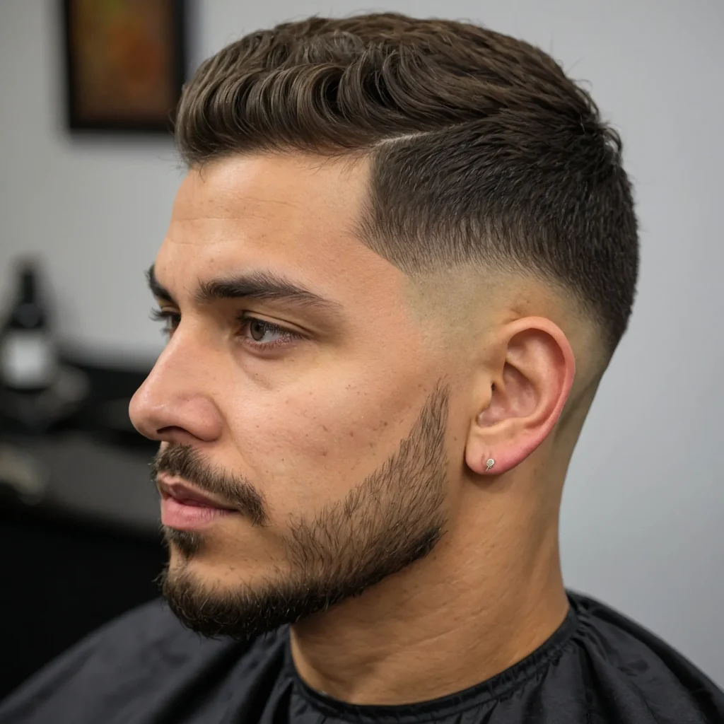 Mid Taper Fade with Drop Shaperounded drop