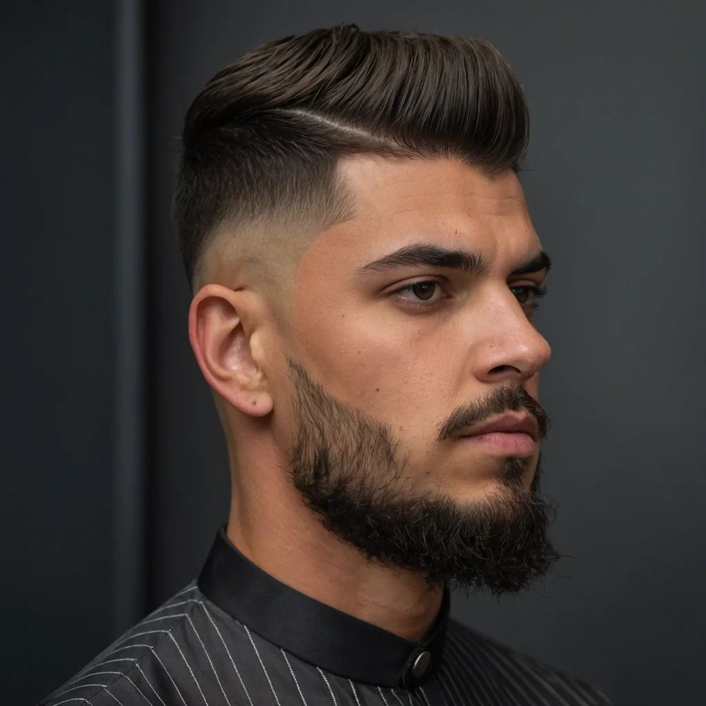 Mid Taper Fade with French Cropneat fringe
