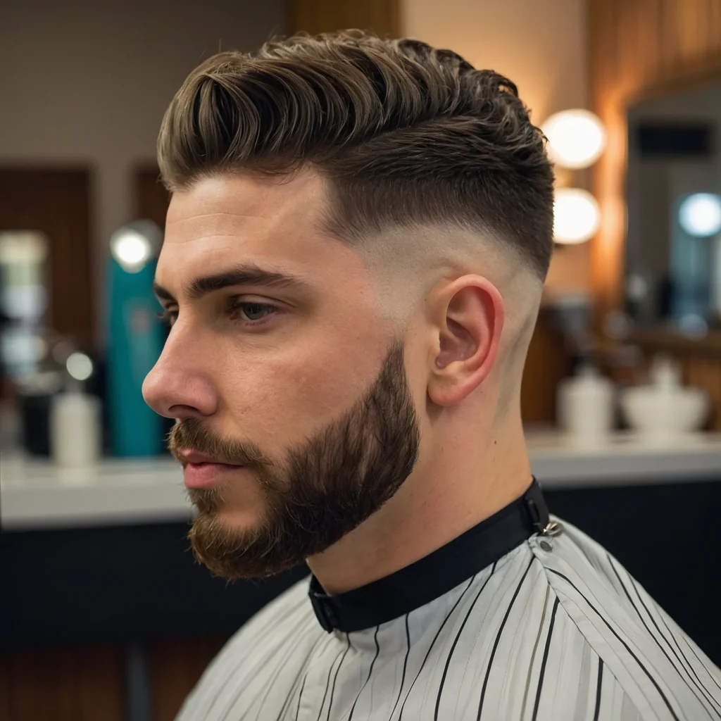 Mid Taper Fade with High Volume Topfullbodi