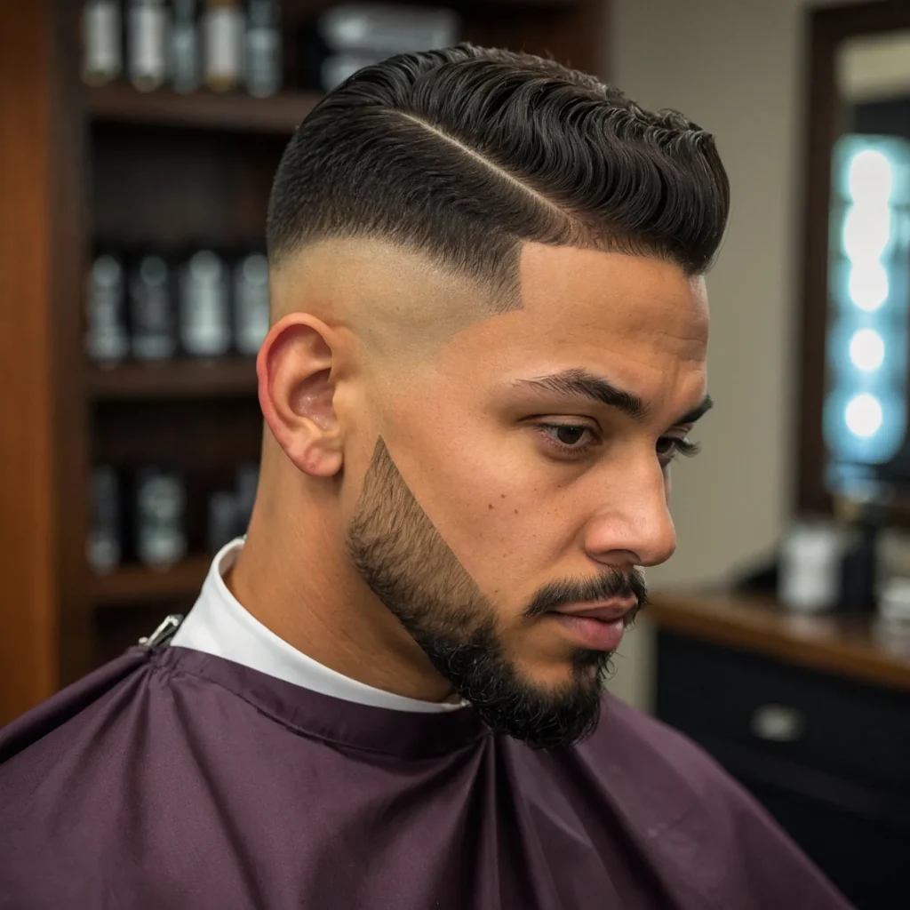 Mid Taper Fade with LineUpman with mid t