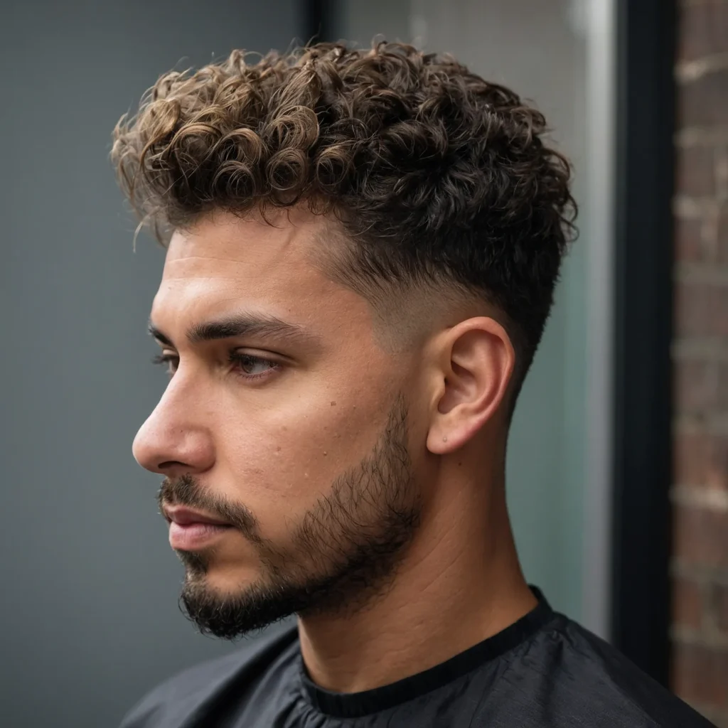 Mid Taper Fade with Natural TextureWavy loose