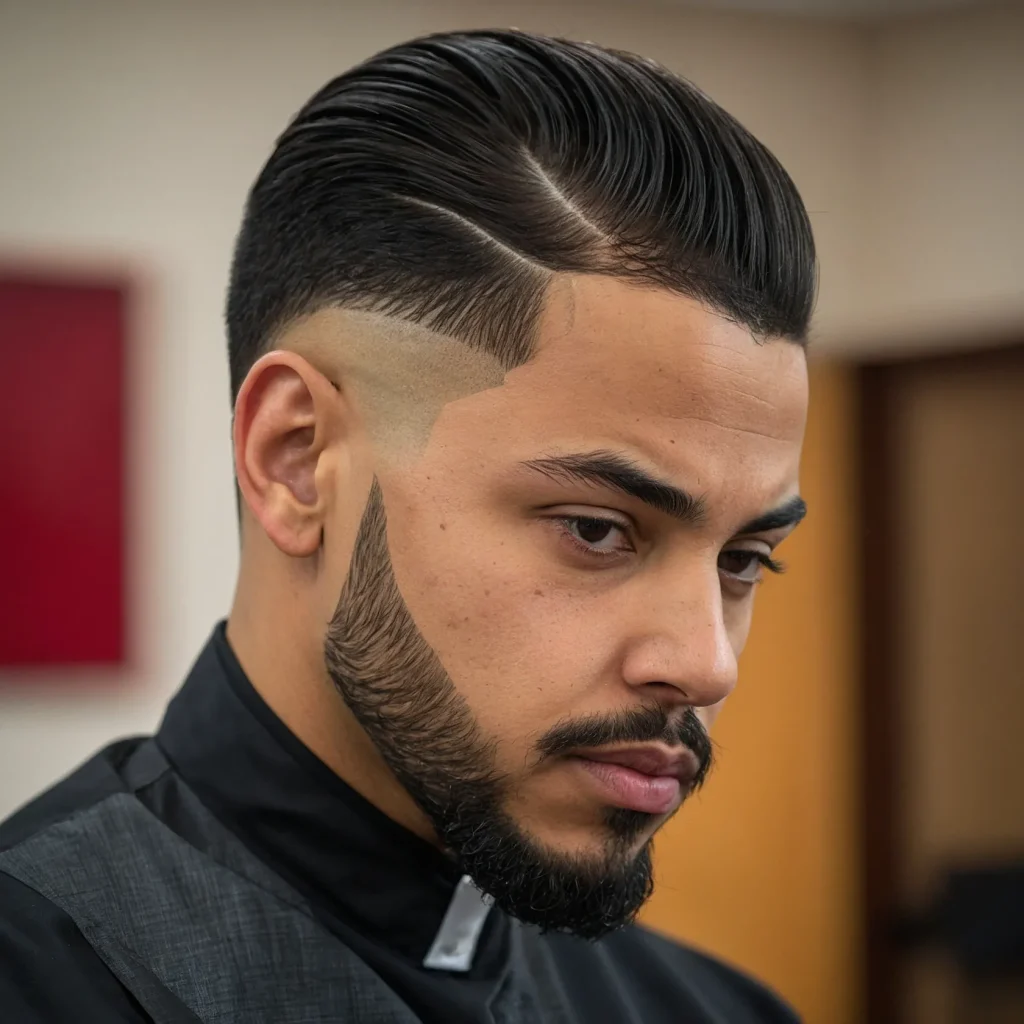 Mid Taper Fade with ShapeUpCrisp hairline sh