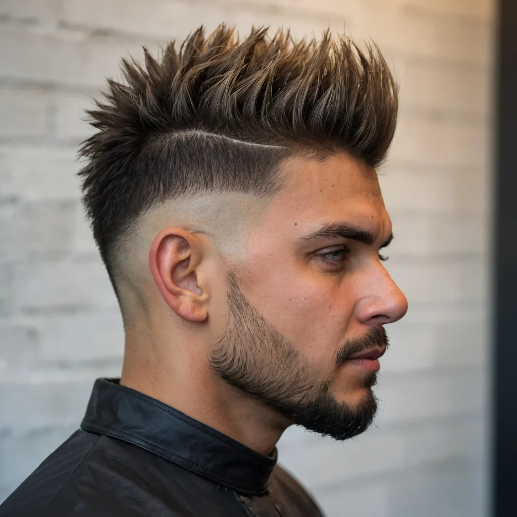 Mid Taper Fade with Spiky Toptextured spiky