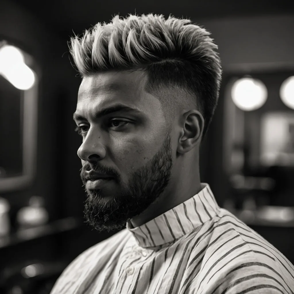 Mid Taper Fade with Textured Mop TopMessy tex