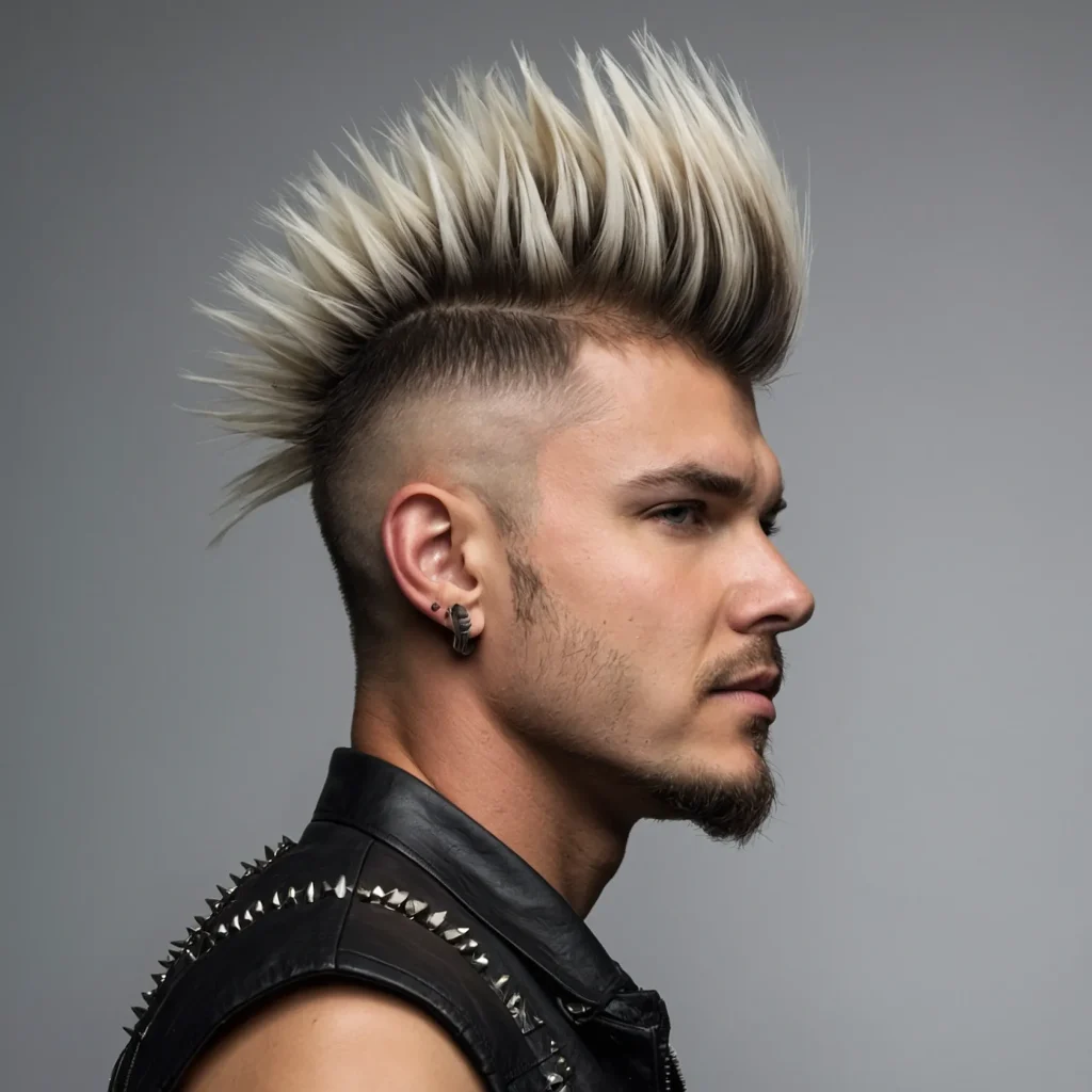 MohawkInspired Burst Mulletwhite man with
