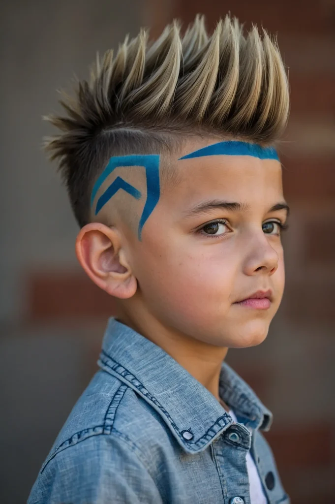 Mohawk Fade for Boysboy with mohawk and f